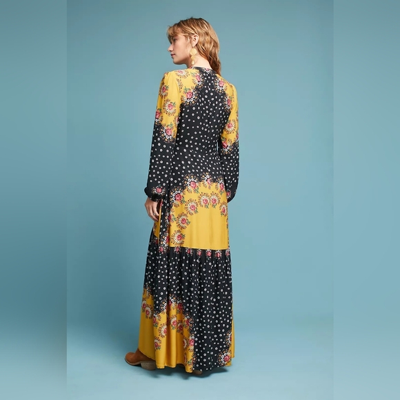 Farm Rio Floral-blocked Maxi Dress - Picture 3 of 9